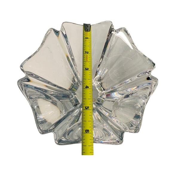 Orrefors Orion Crystal Bowl 7” Wide Signed Lars Hellsten LH 464213 Sweden - Picture 10 of 16